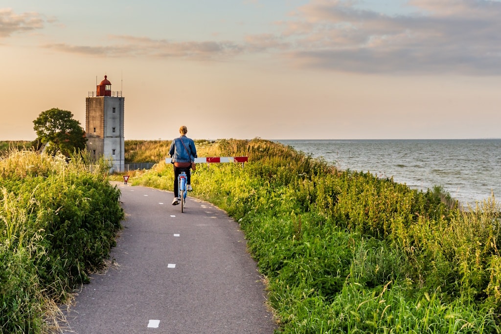 Radfahren Goldenes Holland De Ven Near Edam Leuchtturm